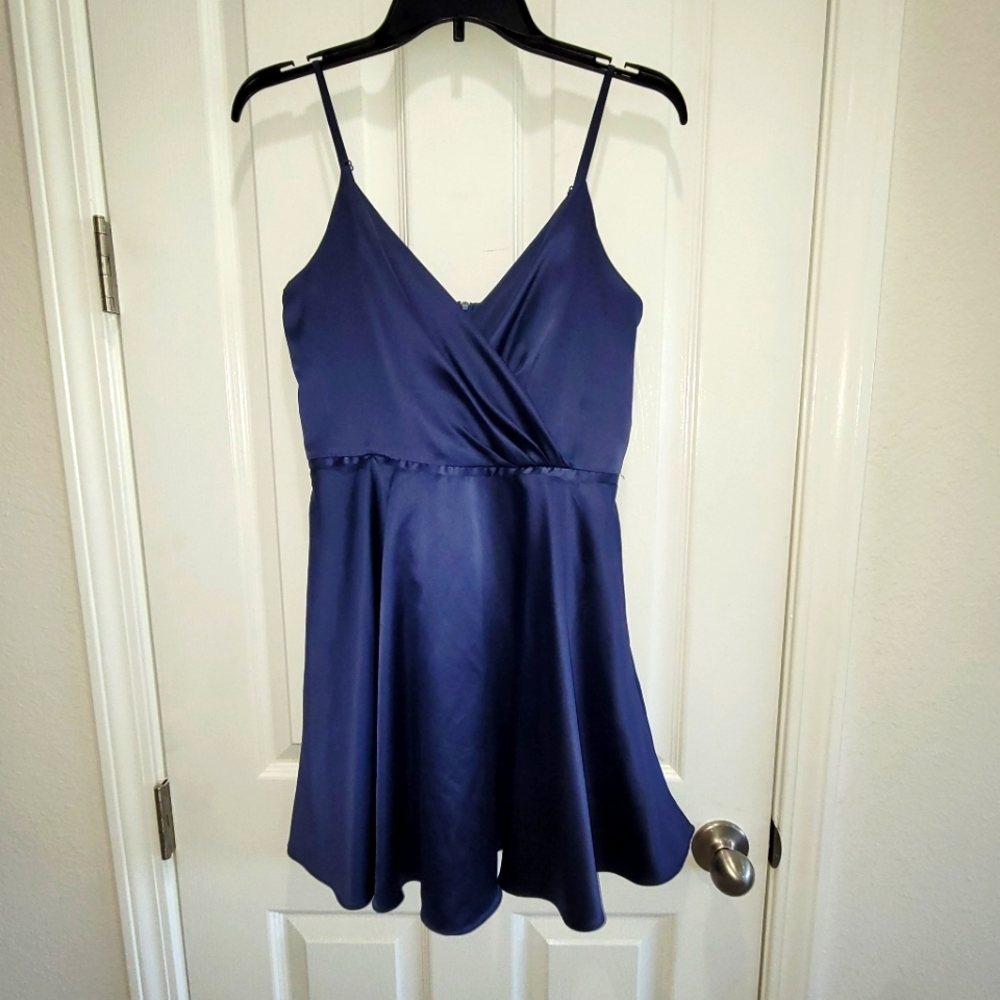 Navy blue slip dress
